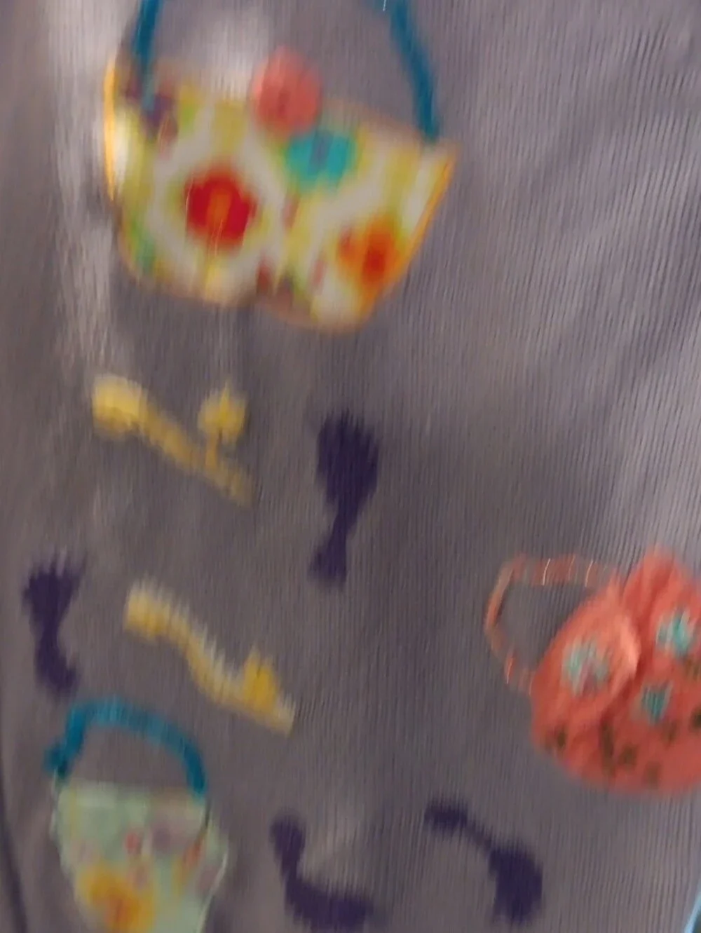 Storybook Knits Lavender Zip-Front Cardigan with Colorful Appliqués